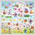 PRETYZOOM Easter Sticker for Kids Bunny Stickers Easter Eggs Self-Adhesive Window Decals Easter Window Clings Decorations 6 Sheets - 30x40cm -