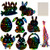 Easter Crafts Kit for Kids -64 Pack Easter Crafts Scratch Paper Ornaments Rainbow Magic Scratch Art Easter Ornaments Bunny Eggs Chicks Easter DIY Art Decoration For Home-Tree-Classroom-Party Favors