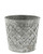 Round Galvanized Metal Bucket Planter with Lattice Design, 6"