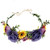 Ever Fairy Flower Headbands for Women Wedding Flower Crown for Girls Party Floral Hair Wreath Headpiece for Women Bridal Maternity -Purple  plus Yellow-