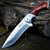 9" M-TECH TACTICAL Hunting Survival FULL TANG FIXED BLADE KNIFE Wood w- SHEATH