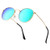 Small Round Polarized Sunglasses for Women Men Circle Metal Frame Sun Glasses with UV Protection-Gold Frame-Green Mirrored-