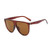 Dollger Oversized Sunglasses for Women Men Oversized Flat Top Designer Fashion Retro Sunglasses Frame Big Shades Brown Tea