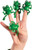 The Dreidel Company Vinyl Frog Finger Puppets Passover Toys - Set of 24