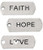87 Pc Inspirational Message Charm Pendants, Silver Tone (Faith, Hope, Love)