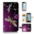 ( For iPhone 8 / iPhone 7 ) Flip Wallet Case Cover and Screen Protector Bundle A20232 Dragonfly Beautiful