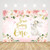 7x5ft Some Bunny is Turing One Backdrop Easter Bunny 1st Birthday Photography Background Watercolor Pink Flowers Rabbit First Birthday Party Decors Girls Cake Table Banner Newborn Photo Booth Props