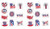 Glitter Patriotic Temporary Tattoos (6 dz) 2pack