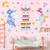 3 Sheets Large Size Unicorn Wall Decals Removable Unicorn Wall Decor Stickers for Girls Kids Bedroom Nursery Birthday Party Favor -3 PCS-