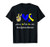 Peace Love Cure Yellow  and  Blue Ribbon Down Syndrome Awareness T-Shirt