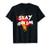 Stay Weird Funny Cool Upside Down Paint Splatter T-Shirt