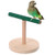 QBLEEV Small Bird PerchBird Play StandPortable Training Parrot Playstand Bird Cage Toys for Cockatiels Conures Parakeet Finch Lovebirds -Round-