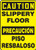 Accuform SBMSTF662VP Sign Legend"Caution Slippery Floor-PRECAUCION PISO RESBALOSO" 14" Length x 10" Width x 0.055" Thickness Plastic 14" x 10" Black on Yellow