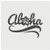 Aloha with Hibiscus Flower Hawaii Wall Cookie DIY Craft Reusable Stencil - 3.5 Inch