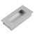 Uxcell Aluminium Rectangular Drawer Flush Pull Handle, 3.1-Inch, Silver Tone