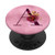 Burgundy floral initial letter A monogram on pink background PopSockets PopGrip- Swappable Grip for Phones  and  Tablets