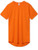Men's Hipster Drop Cut Curved Hem Long Line T-Shirts Back Tail M Orange