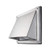 calimaero HWG 5 Inch Cowled Square Exhaust Wall Vent with Cushioned Non Return Flap