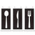 3 Pieces Rustic Fork Spoon Knife Wall Decor Wooden Kitchen Wall Hanging Sign Set of Farmhouse Wood Fork Spoon Knife Sign for Home Kitchen Dining Living Room Restaurant Cafe