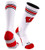 TCK Wisconsin Badgers Crew Socks Greekster -Large White-Red-Black-