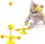Cat Toy Interactive Cat Toy Ball The Latest Pet Exercise Smart Cat Toy Hunting Toy with Rotating Catnip Ball Feathers to Chase Indoor Cats -Yellow-