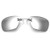 Retro Clip On Nose Rectangular Sunglasses Matrix Morpheus Movie rimless -Silver Silver-