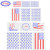 Luxanna 12 Pieces 50 Stars American Flag Template Star Stencil 2 in 1 USA Flag Stencil 13 Star 1776 Stencil Reusable for Painting on Fabric Paper Wood Wall Multiple Use (5 Styles)