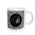 3dRose Letter B Black and White Damask Ceramic Mug 11-Ounce