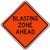Vinyl Stickers - Bundle - Safety and Warning Signs Stickers - Blasting Zone Ahead Sign - 3 Pack -3.5" x 5"-