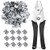 300 Pieces Wire Quail Cage Clips Pet Cage Building Clips with 1 Chicken Cage Pliers Pet Cage Fixed Metal Clips Streng Cage Holder Installation Equipment Tools for Quail Pigeon Rabbit Dog Cat Cage
