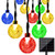 WONFAST Solar String Lights, 20ft 30 LED Crystal Ball Solar Powered Outdoor Globe Fairy String Lights for Homes,Christmas,Gardens,Wedding,Party Decoration (Mulit-color)