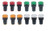 RESALET Indicator Lights AC-DC 12V Red plusGreen plusYellow plusWhite LED 22mm Panel Mount for Electrical Control Panel HVAC DIY Projects 12Pcs