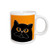 3dRose The Curious Cat Black with Orange Eyes Orange Ceramic Mug 11-Ounce