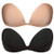 Aibrou Push up Adhesive Bra Strapless Invisible Backless Sticky Bras Black plusBeige A