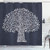 Ambesonne Tree of Life Shower Curtain Doodle Tree Illustration Oriental Harmonious Design Mother Nature Cloth Fabric Bathroom Decor Set with Hooks 84" Long Extra Grey White