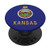 Kansas Flag KS Grunge Wall PopSockets PopGrip- Swappable Grip for Phones  and  Tablets