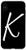 iPhone XS Max Letter K Phone Case Black Calligraphy Monogram Initial K Case