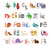 DEKOSH Baby Nursery Animal Alphabet Peel & Stick Kids Wall Decals - Colorful Educational Wall Art Classroom Stickers for Unisex Playroom, Nursery Decor DEKOSH Baby Nursery Animal Alphabet Peel & Stick Kids Wall Decals - Colorful Educational Wall Art Classroom Stickers for Unisex Playroom, Nursery Decor