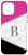 iPhone 12 Pro Max Initial Letter B Monogram Color Block Geometric Pink Black Case