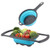 Colander Collapsible Kitchen Strainer Over the Sink Strainer Colander with Extendable Handles for Draining Pasta-Vegetable-Fruit Folding Strainer Colander-Blue 2 pack included?