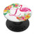 Flamingo Tropical Hot Pink Monogram Name Initial Letter L PopSockets PopGrip- Swappable Grip for Phones  and  Tablets