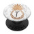Gold Pineapple Letter T Initial Monogram Tropical Fruit PopSockets Grip and Stand for Phones and Tablets