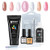 Yayoge Poly Gel Nail Kit 30ml Pink Poly Nail Gel Kit Poly Nail Extension Gel kit with Nail Lamp Slip Solution and Nail Manicure Beginner Kit DIY Salon and at Home
