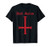 Hail Satan 666 Satanic Devil Upside Down Cross T-Shirt T-Shirt