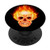 Flaming Skull Pop Socket - Fire Skull Design PopSockets PopGrip- Swappable Grip for Phones  and  Tablets