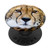 Cheetah Face Collapsible Phone Reader Tablet Grip Stand PopSockets PopGrip- Swappable Grip for Phones  and  Tablets