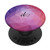 Black Initial Letter D Heart Minimalist Pink Purple Polygon PopSockets PopGrip- Swappable Grip for Phones  and  Tablets