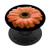 Gerbera Daisy in a Peach Orange Color on a Black Background PopSockets PopGrip- Swappable Grip for Phones  and  Tablets