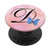 Initial "D" Letter Monogram with Butterfly PopSockets Grip and Stand for Phones and Tablets
