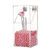 YEEGG Clear Cosmetic Brush Organizer,Acrylic Brush Holder with Lid,Dustproof Makeup Brush Holder with Free Pearls for Vanity Counter-top (Pink Pearls)